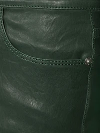 Le Crop Mini Bootcut Leather Jeans