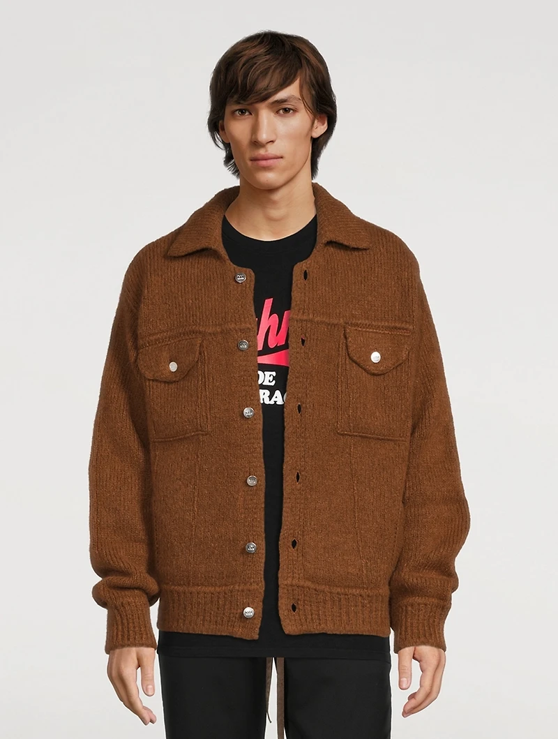 Merino Wool And Alpaca Trucker Jacket