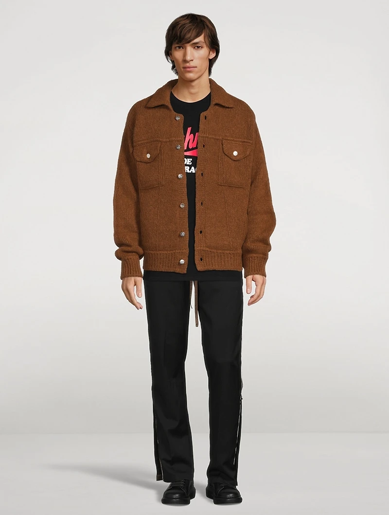 Merino Wool And Alpaca Trucker Jacket