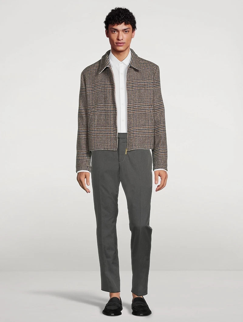 Prince Of Wales Flat-Hem Golf Jacket