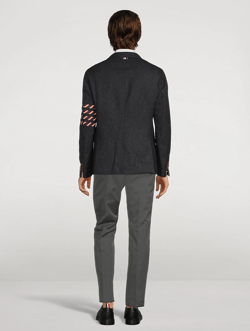 Unconstructed Cotton Jacket With Donegal Tweed