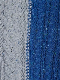 Fun-Mix Aran Cable Donegal 4-Bar Sweater