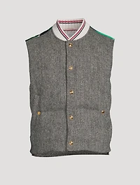 Herringbone Harris Tweed Down Vest