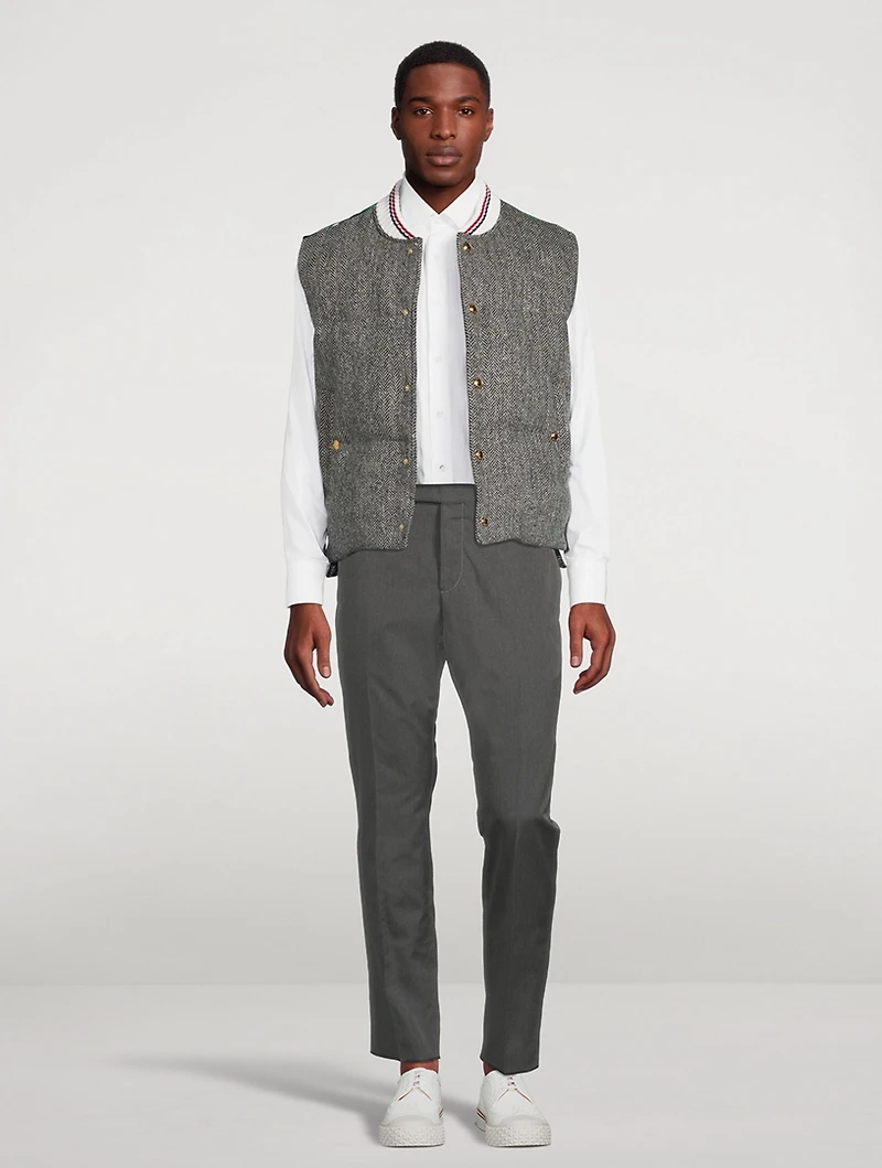 Herringbone Harris Tweed Down Vest
