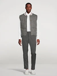 Herringbone Harris Tweed Down Vest