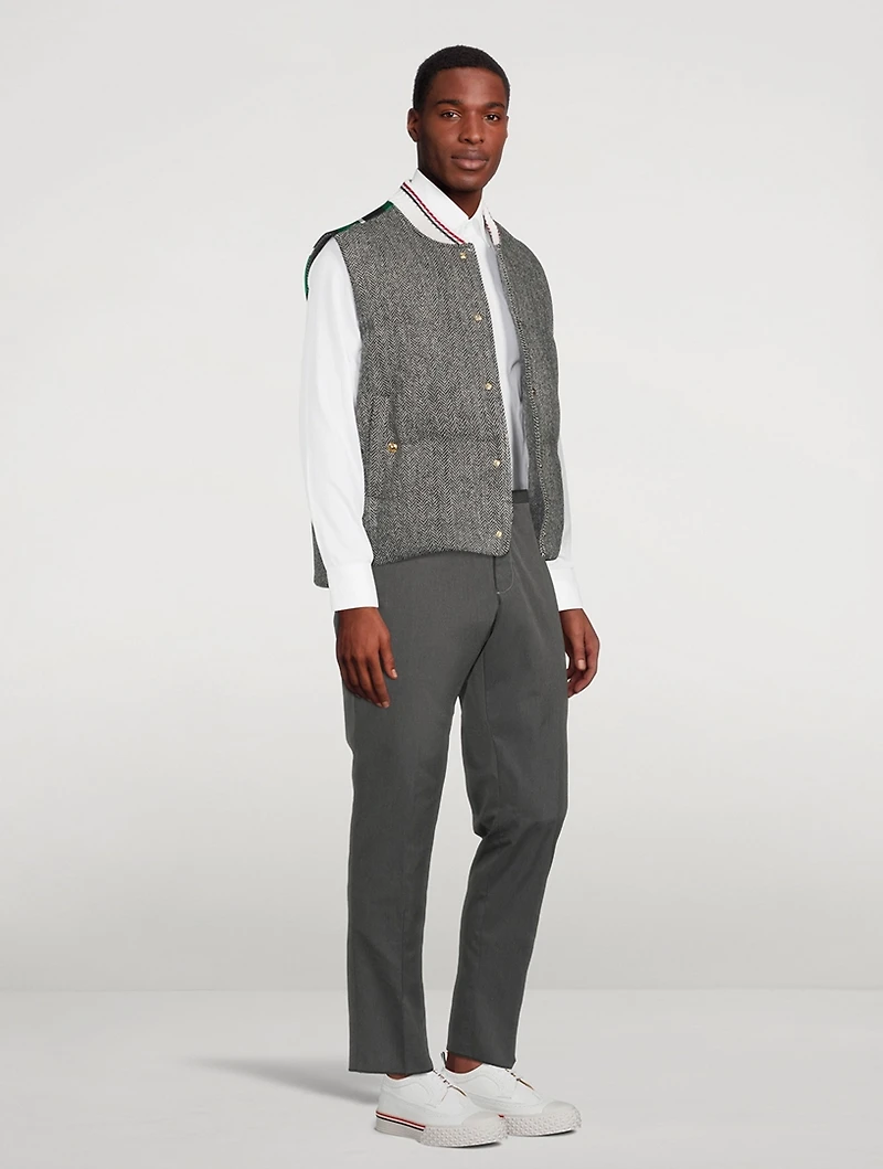 Herringbone Harris Tweed Down Vest