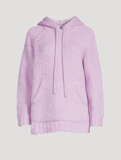 Fluffy Wool-Blend Hoodie