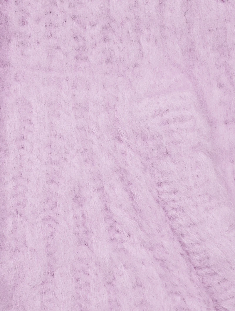 Fluffy Wool-Blend Hoodie