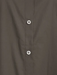 Cut-Out Poplin Shirt Dress