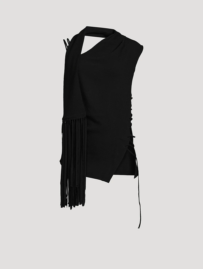 Fringe Wrap Top