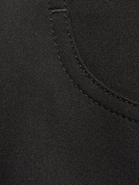 Spongy Faux-Layered Wide-Leg Trousers