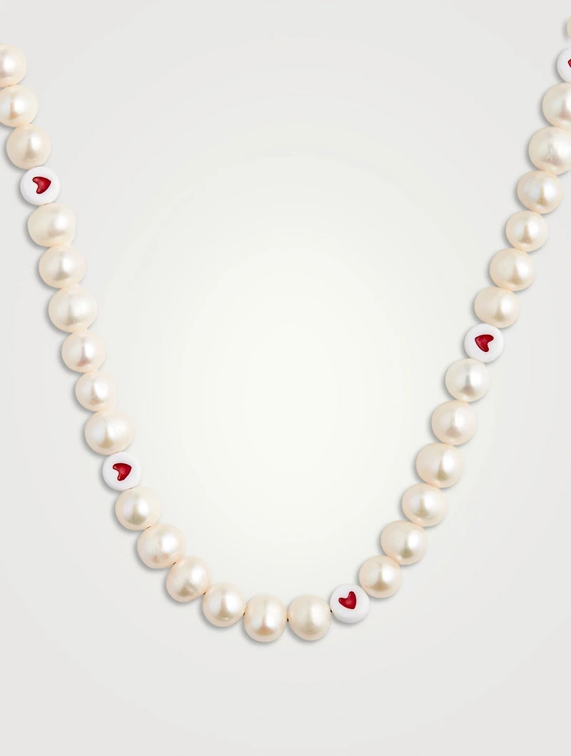 Heart Pearl Necklace