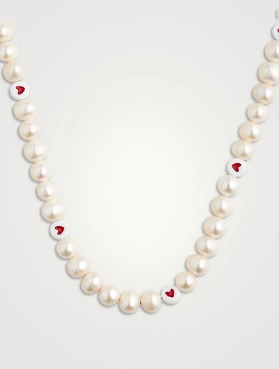 Heart Pearl Necklace