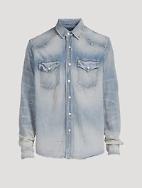 Camo Applique Denim Shirt