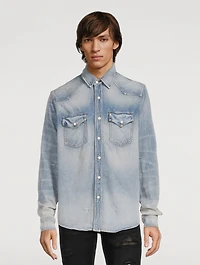 Camo Applique Denim Shirt