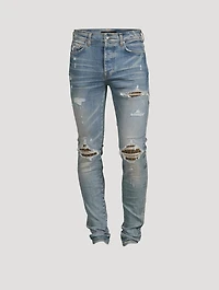 MX1 Neon Plaid Skinny-Fit Jeans