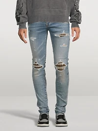 MX1 Neon Plaid Skinny-Fit Jeans