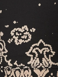 Cotton Hoodie Bandana Bleach Print