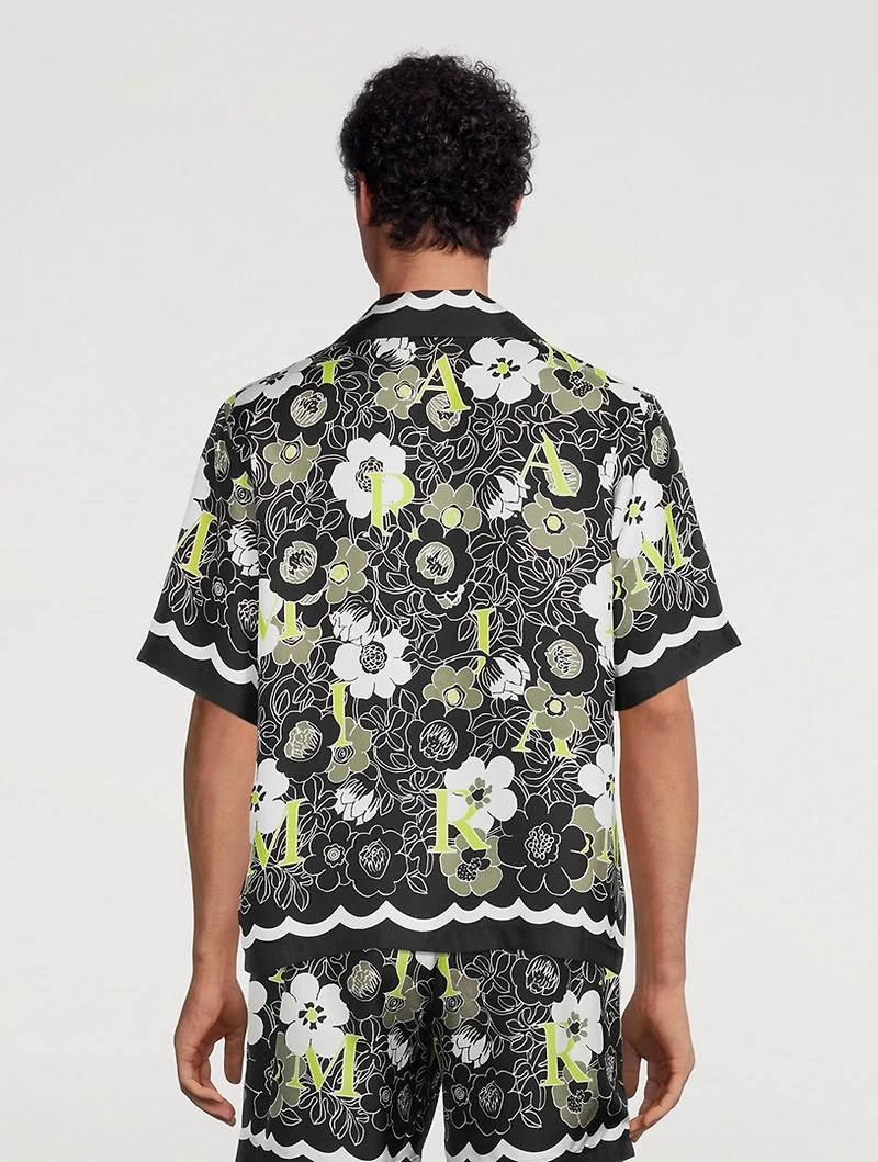Flower Silk Camp Shirt