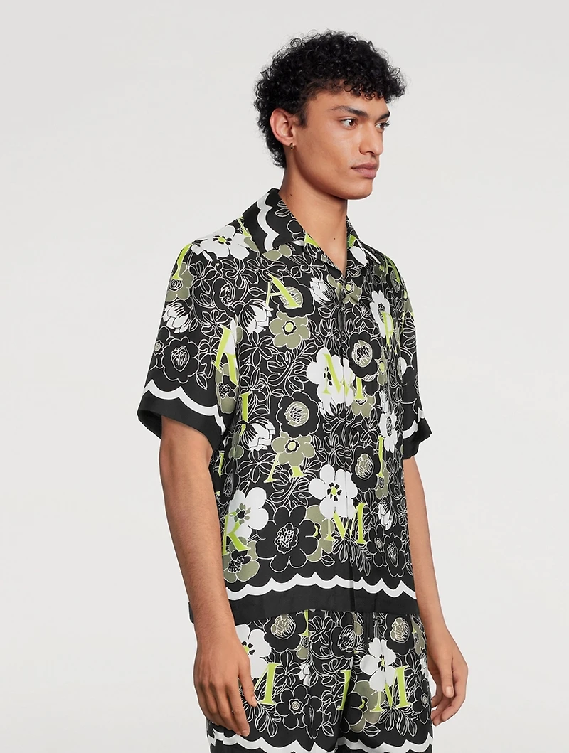 Flower Silk Camp Shirt