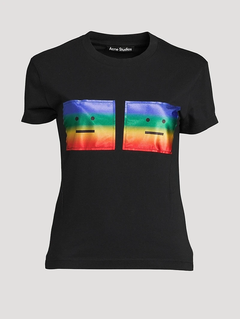 T-Shirt With Rainbow Patches