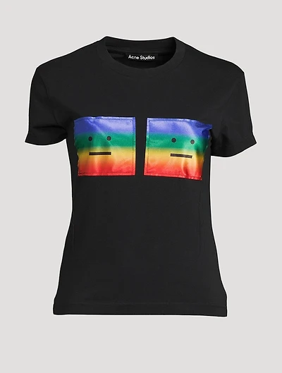 T-Shirt With Rainbow Patches