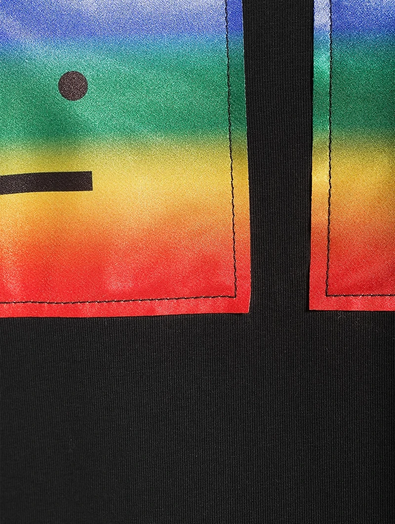 T-Shirt With Rainbow Patches