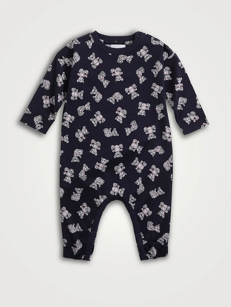 Cotton Jersey Jumpsuit Thomas Bear Print