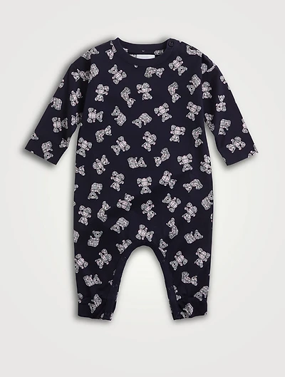 Cotton Jersey Jumpsuit Thomas Bear Print