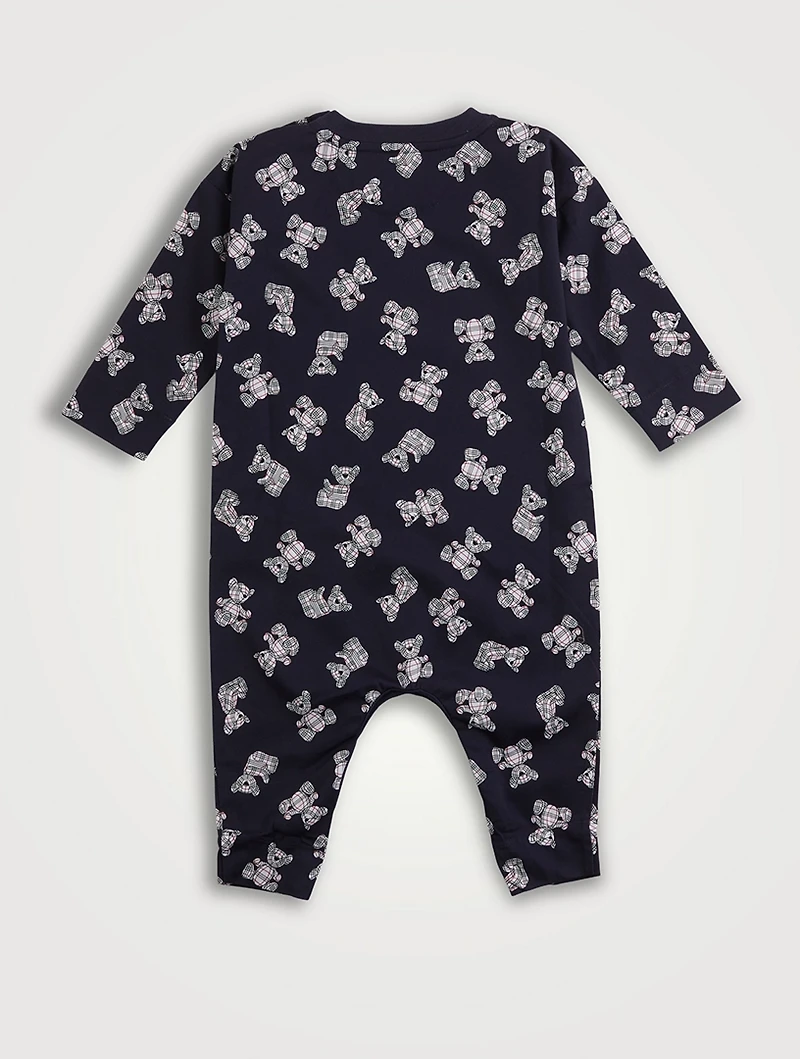 Cotton Jersey Jumpsuit Thomas Bear Print
