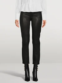 Le High Straight Leather Trousers