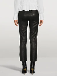 Le High Straight Leather Trousers