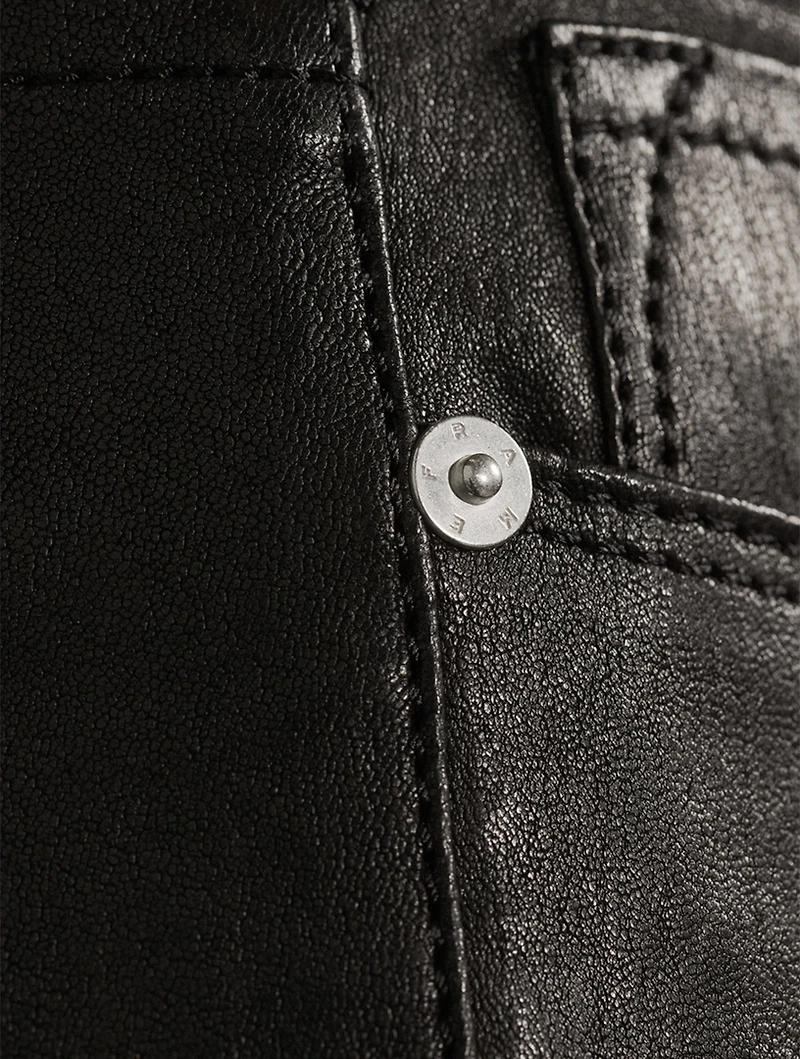 Le High Straight Leather Trousers