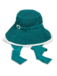Smocked Nylon Bucket Hat