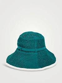 Smocked Nylon Bucket Hat