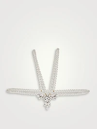 Crystal And Pearl Flower Drop Tiara