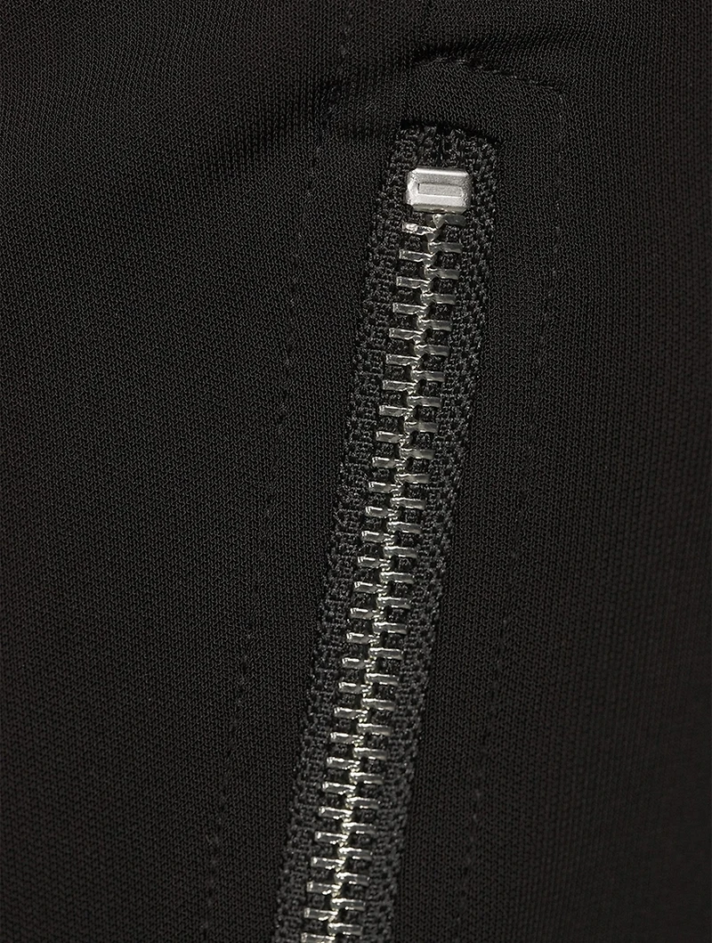 Asymmetric Zip Midi Dress
