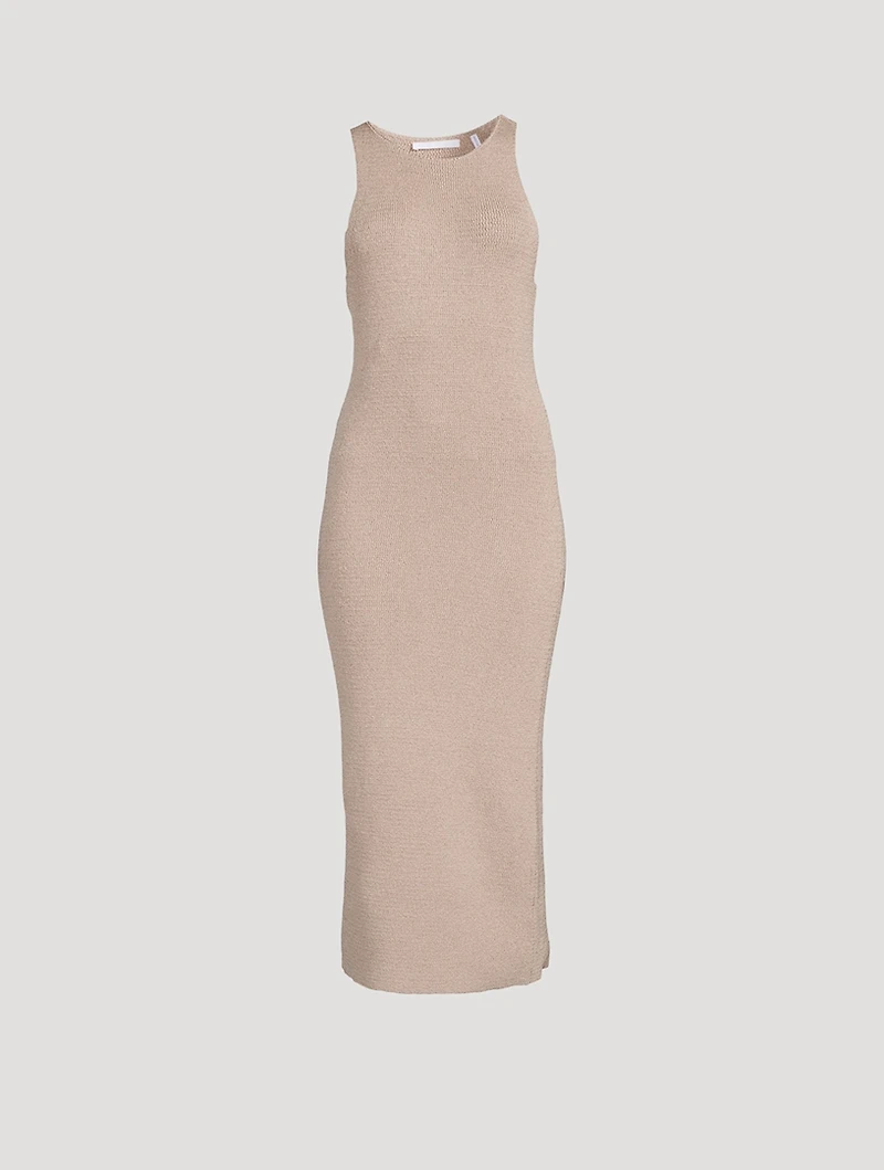 Ribbon Knit Midi Dress
