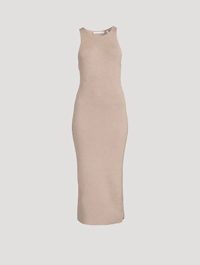 Ribbon Knit Midi Dress