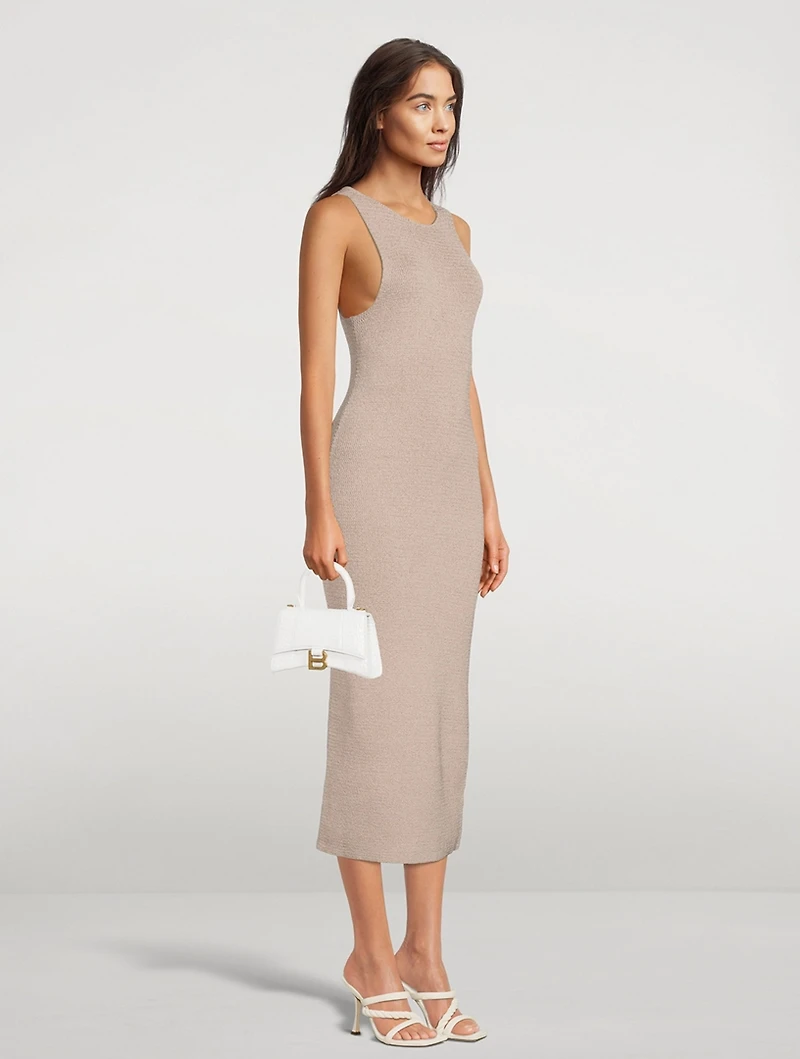 Ribbon Knit Midi Dress