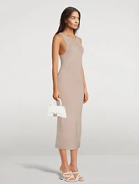 Ribbon Knit Midi Dress