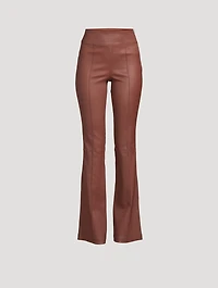 Leather Bootcut Trousers