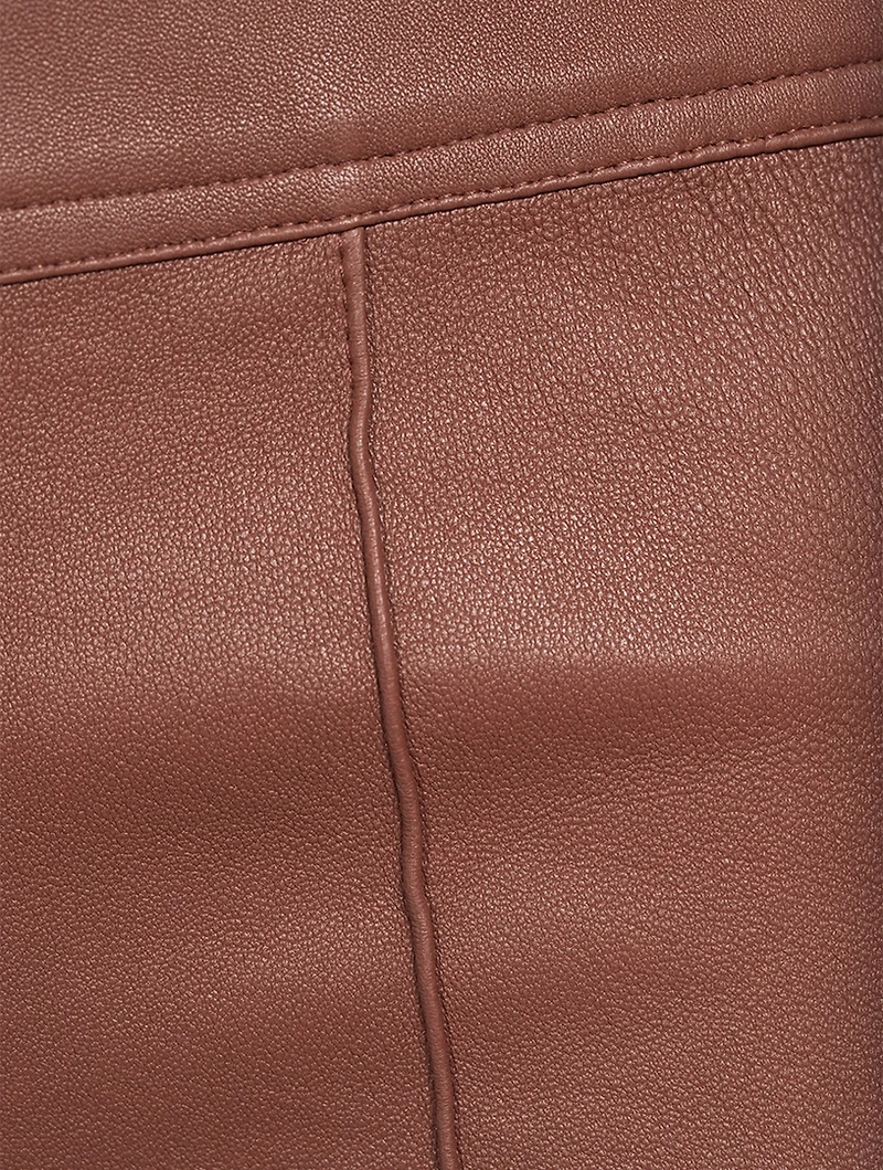 Leather Bootcut Trousers