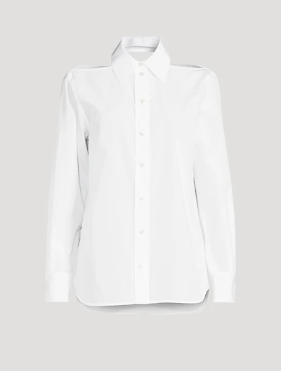 Cut-Out Poplin Shirt