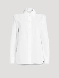 Cut-Out Poplin Shirt