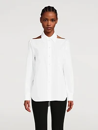 Cut-Out Poplin Shirt