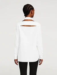 Cut-Out Poplin Shirt
