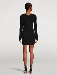 Slit Knit Mini Dress