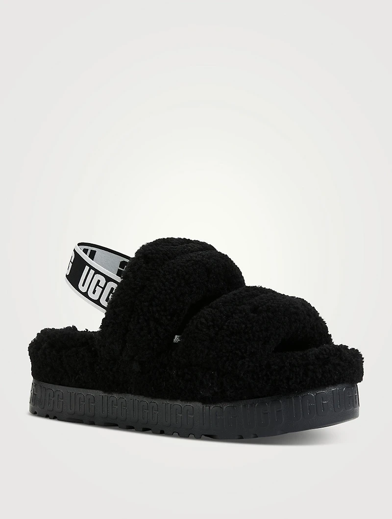 Oh Fluffita Sheepskin Slingback Slippers