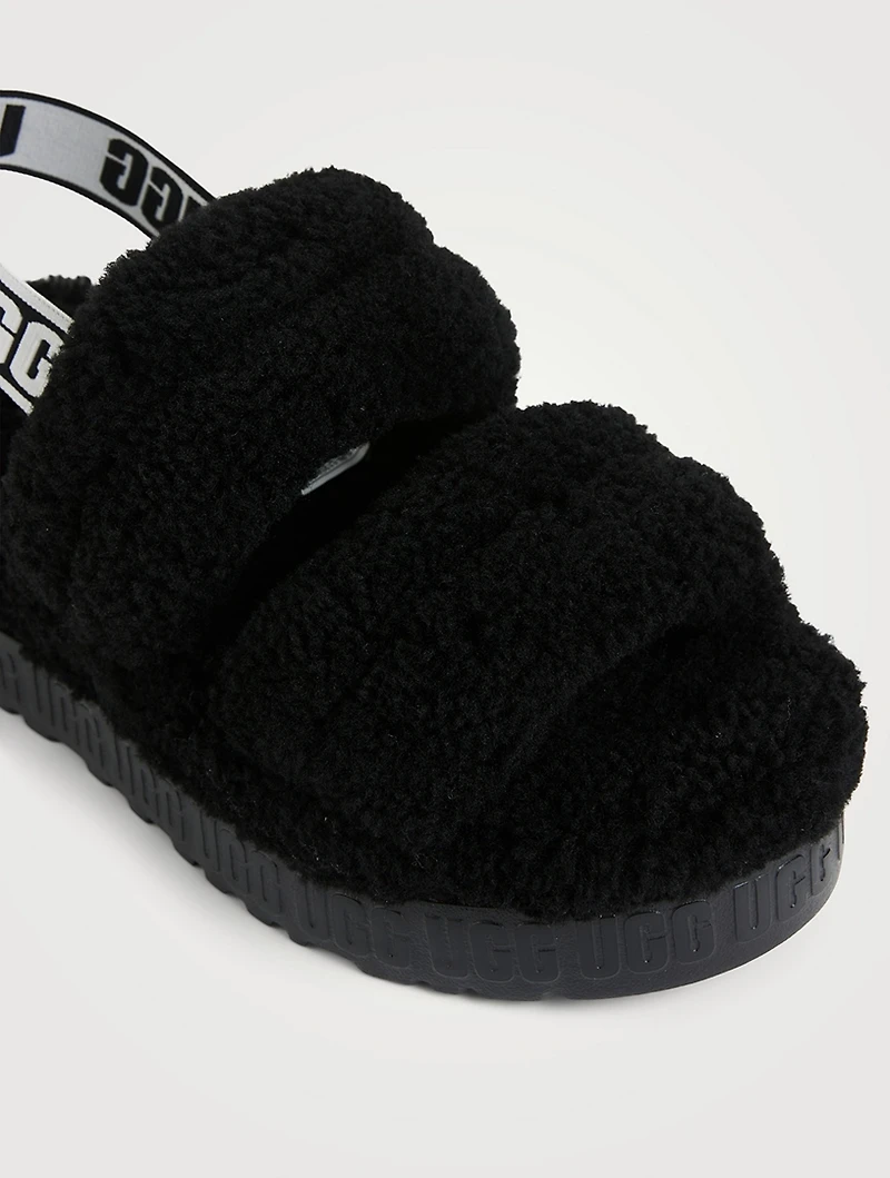 Oh Fluffita Sheepskin Slingback Slippers